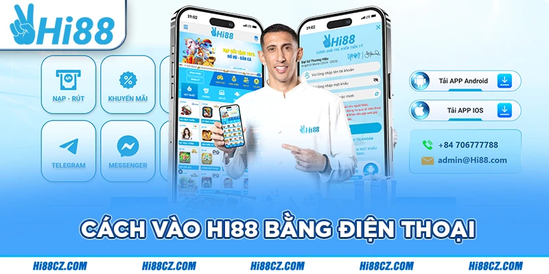 Cách vào Hi88 bằng điện thoại